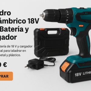 Taladro Inalámbrico 18V con Batería y Cargador